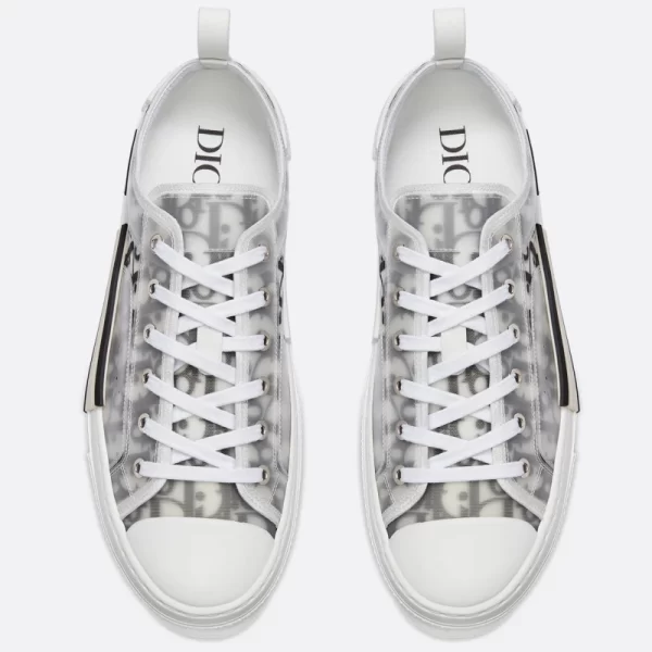 Dior B23 LOW-TOP SNEAKER White and Black Dior Oblique Canvas  1 - Image 2