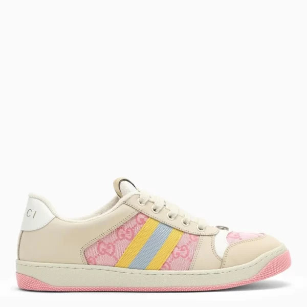 Gucci Women's Screener GG Sneaker in Light Pink Canvas  1 - Image 4